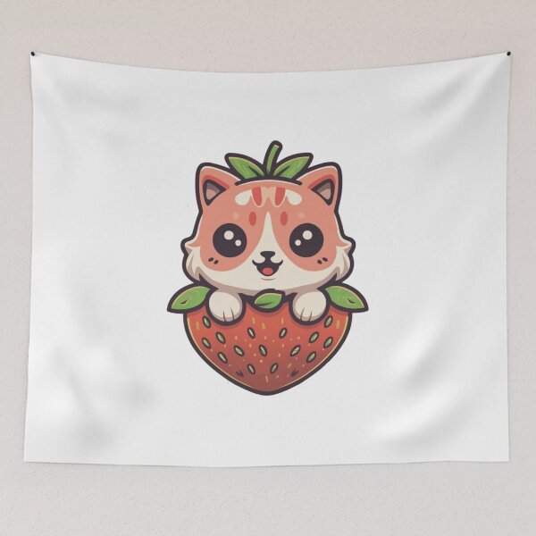 Item preview, Cute Strawberry Cat designed and sold by PulseGraph.