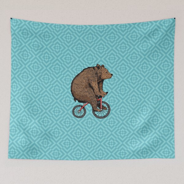 Item preview, Grizzly Bear Bicycle Rider designed and sold by Corinne Alexa Jackson.