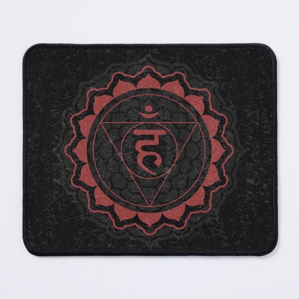 Item preview, Throat Chakra Mandala - Coal  + Ruby designed and sold by Irene Estelle.