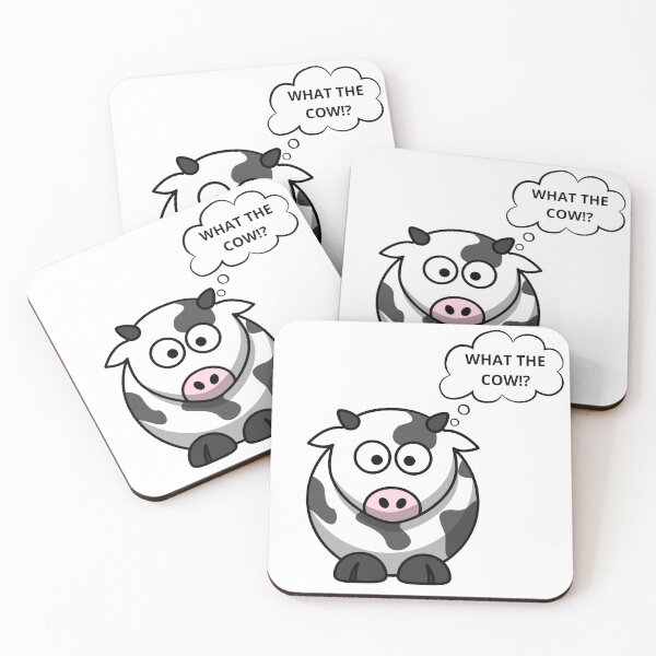 Item preview, Suprised Cow Cute Kawaii Animal designed and sold by JuniperusArt.