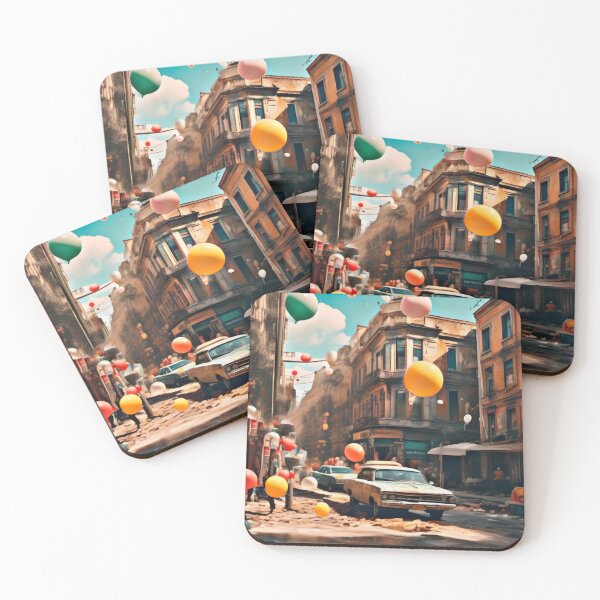 Item preview, "Colorful Cityscape" designed and sold by MYTHIC PEEL STICKERS.