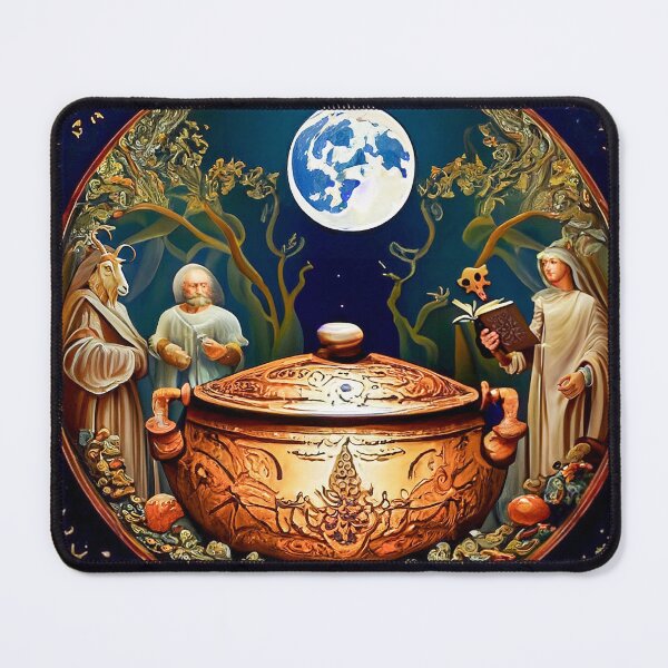 Item preview, The Tapestry Series: Pan & Apostles With The Book of Necromancy designed and sold by Jesse Veils.