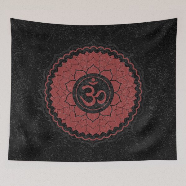 Aperçu de l'œuvre Crown Chakra Mandala - Coal + Ruby créée et vendue par Irene Estelle.