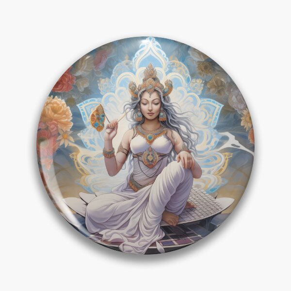 Item preview, White Tara, the bodhisattva designed and sold by TheGlassPortal.