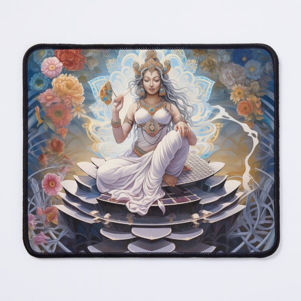 Item preview, White Tara, the bodhisattva designed and sold by TheGlassPortal.