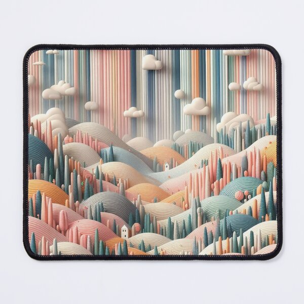 Item preview, Stripes and Pastel Mountains Fabric Collection designed and sold by Rui Fernandes.
