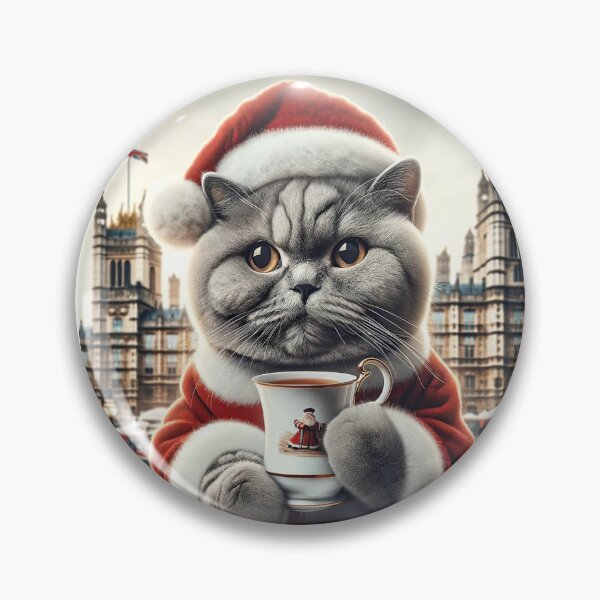 Item preview, London Christmas Charm: British Shorthair Cat designed and sold by aikittycats.