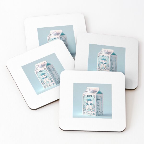 Item preview, Serenity Beats: Illustrated Lofi Music Milk Carton designed and sold by DreamAlongArt.