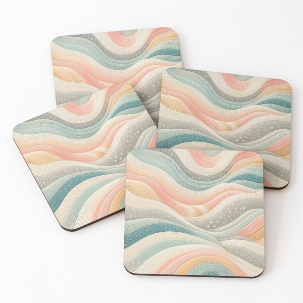 Item preview, Tranquil Waves in Soft Hues Fabric Collection designed and sold by Rui Fernandes.