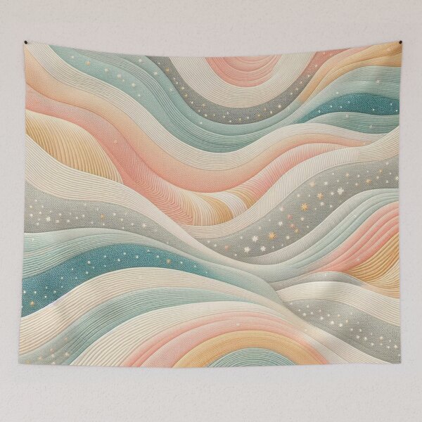 Item preview, Tranquil Waves in Soft Hues Fabric Collection designed and sold by Rui Fernandes.
