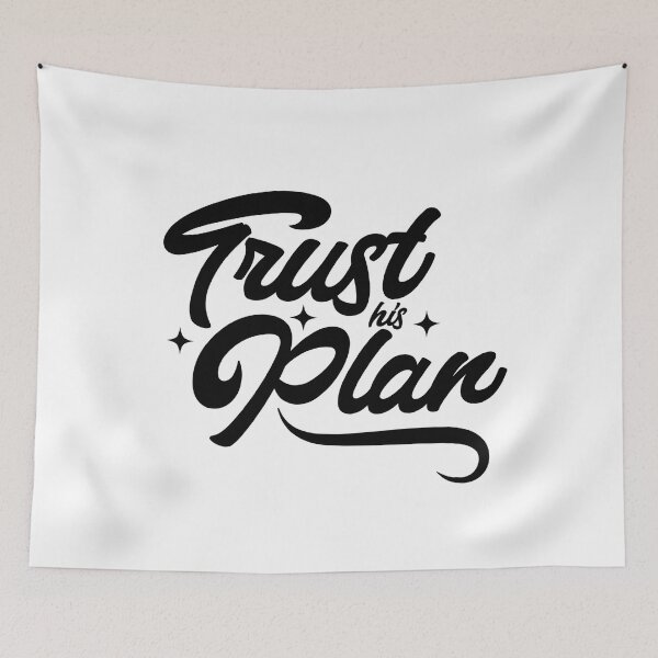 Item preview, Trust His Plan, Gifts with Christian quotes designed and sold by GiftedFaith.