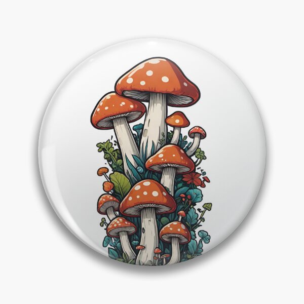 Item preview, Red Mushroom Bunch Design designed and sold by natureka.