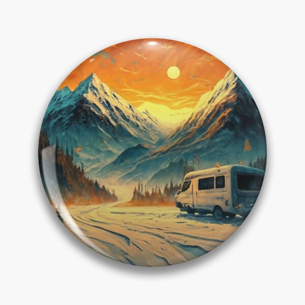 Item preview, Watercolor Car Driving in Snow Mountains Colorful Car Lover designed and sold by UnivStore.