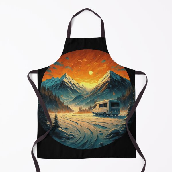Item preview, Watercolor Car Driving in Snow Mountains Colorful Car Lover designed and sold by UnivStore.