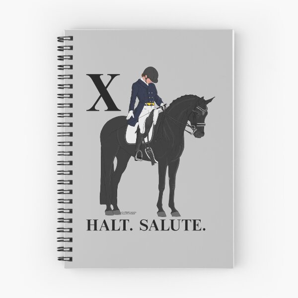 Item preview, X. Alto. Saludo. Caballo y jinete de doma negra designed and sold by DappledMoon.
