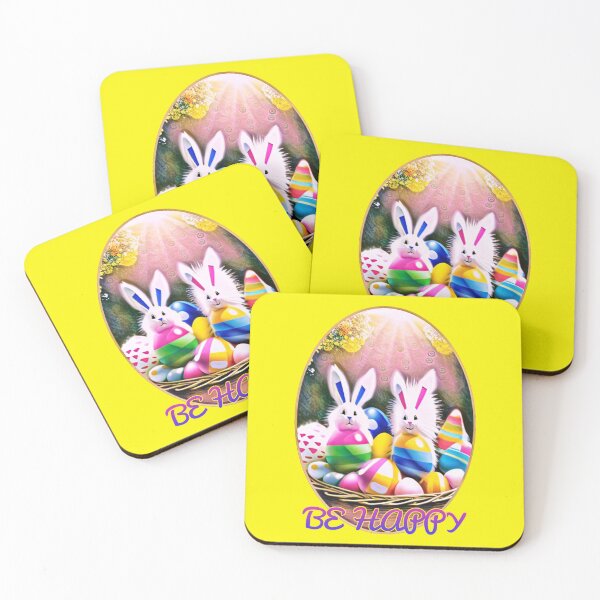 Item preview, Happy colorful Easter basket - two cute bunnies in a basket designed and sold by kikidu21.