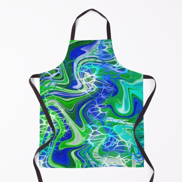 Item preview, Neon Amazonite, digital fluid pour with cells designed and sold by MayGreenAbgrall.