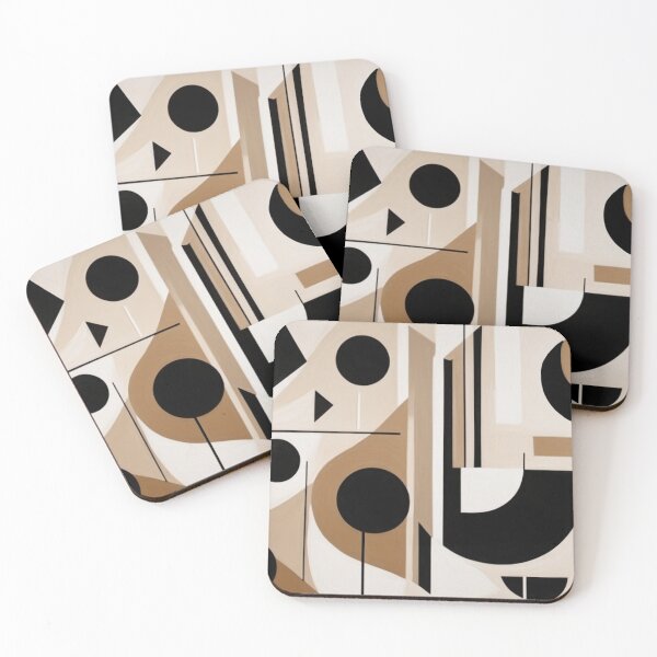 Item preview, Harmony in Browns and Shapes designed and sold by DeMuurdecoratie.