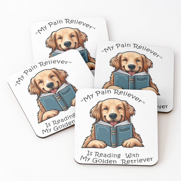 Item preview,  Reading With My Golden Retriever designed and sold by Tamer ⭐⭐⭐⭐⭐.