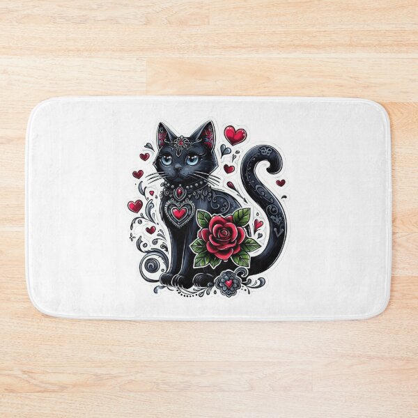 Item preview, Gothic cat goth valentines day goth Sticker designed and sold by Expressions-Sel.