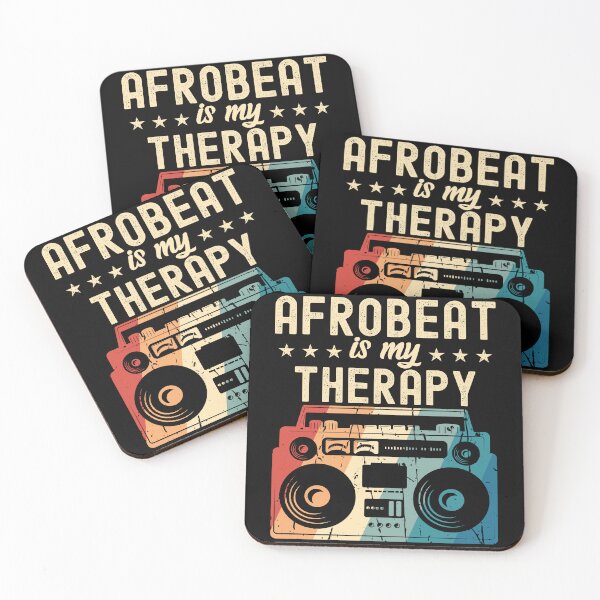 Item preview, Afrobeat is My Therapy Retro Colorful Boombox | African Dance Music - Black designed and sold by PearlMoonGrapes.
