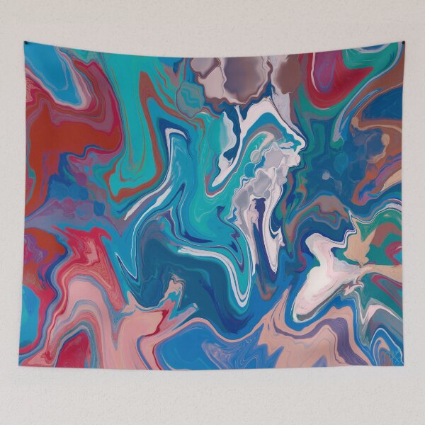 Item preview, Bloodstone, digital fluid pour with cells designed and sold by MayGreenAbgrall.