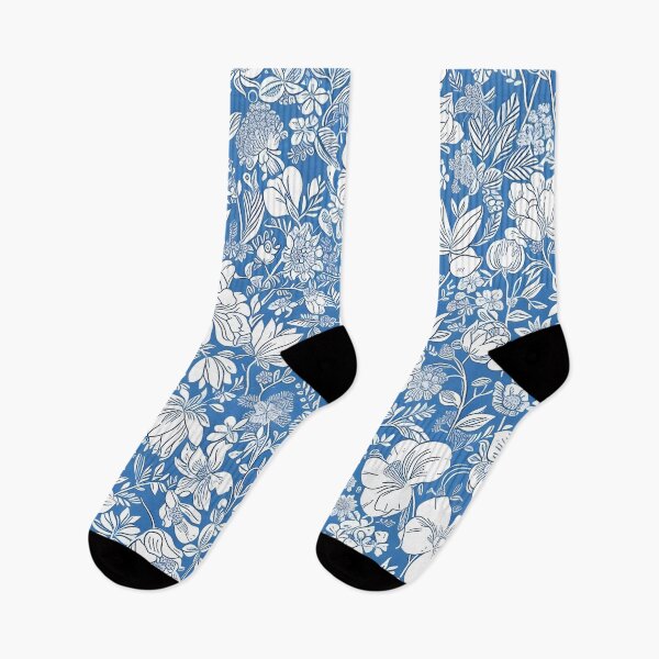 Artikelvorschau, Blau-weißes Blumenmuster entworfen und verkauft von dcrc.