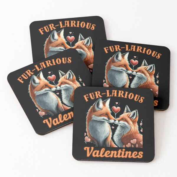 Item preview, Fur-larious Valentines. fox watercolor designed and sold by FoxVibes.