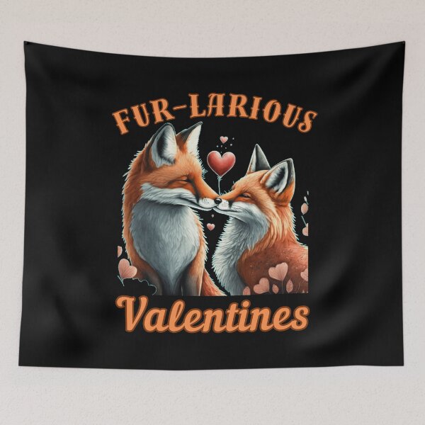 Item preview, Fur-larious Valentines. fox watercolor designed and sold by FoxVibes.