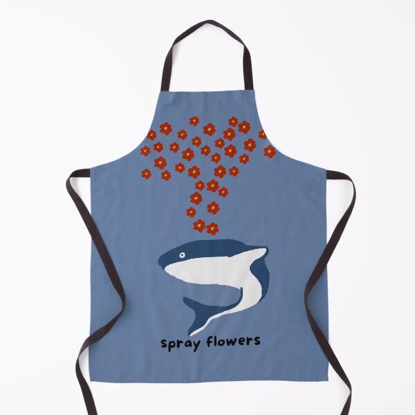 Item preview, Blue whale spraying flowers designed and sold by BALCONYDOORS.