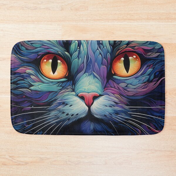 Item preview, Cosmic Feline: Surreal Psychedelic Cat Portrait designed and sold by pooshda.