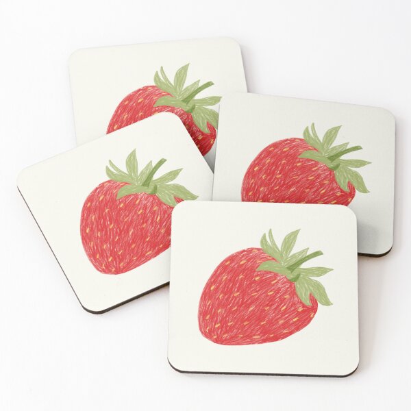Item preview, Whole strawberry illustration with colored pencil texture. Strawberry isolated on transparent background designed and sold by AlarconStudio.
