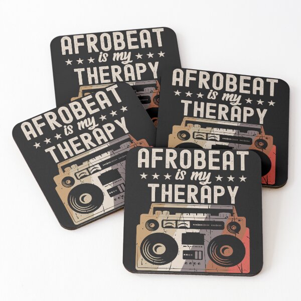Item preview, Afrobeat is My Therapy Retro Earth Tones Boombox | African Dance Music - Black designed and sold by PearlMoonGrapes.