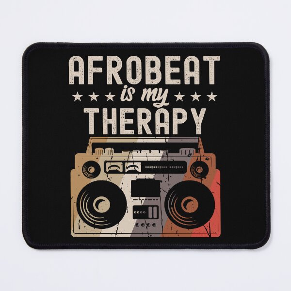 Item preview, Afrobeat is My Therapy Retro Earth Tones Boombox | African Dance Music - Black designed and sold by PearlMoonGrapes.