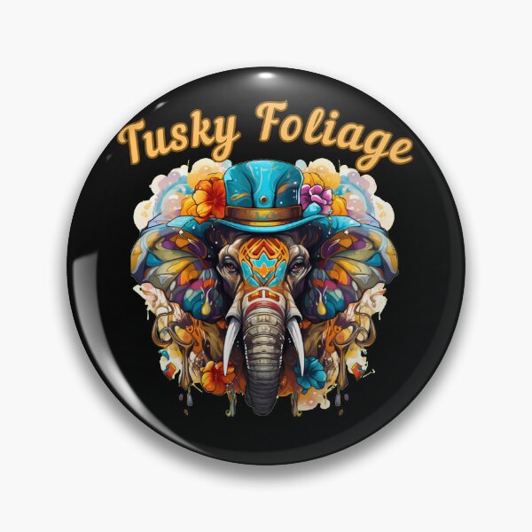 Item preview, Tusky Foliage. funny elephant designed and sold by ElephantVibes.