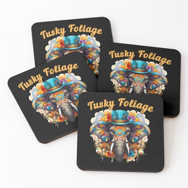 Item preview, Tusky Foliage. funny elephant designed and sold by ElephantVibes.