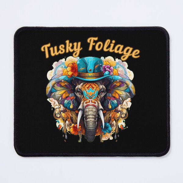 Item preview, Tusky Foliage. funny elephant designed and sold by ElephantVibes.