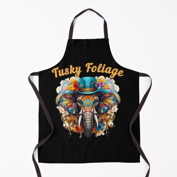 Item preview, Tusky Foliage. funny elephant designed and sold by ElephantVibes.