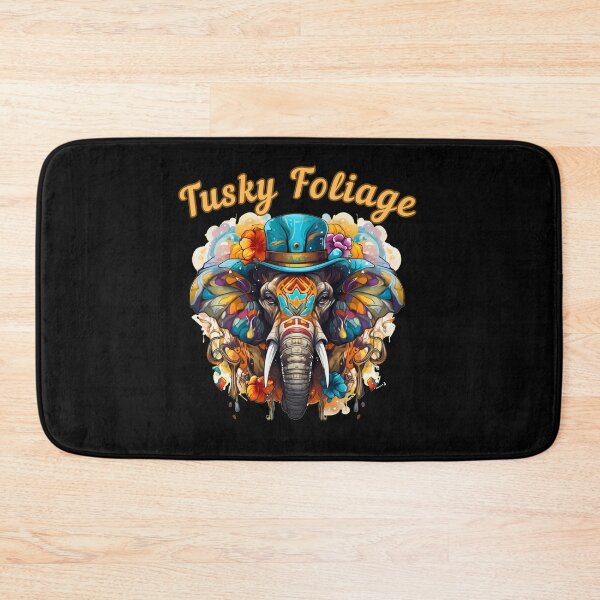 Item preview, Tusky Foliage. funny elephant designed and sold by ElephantVibes.