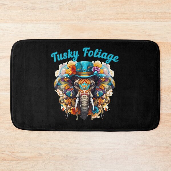 Item preview, Tusky Foliage. colorful elephant designed and sold by ElephantVibes.