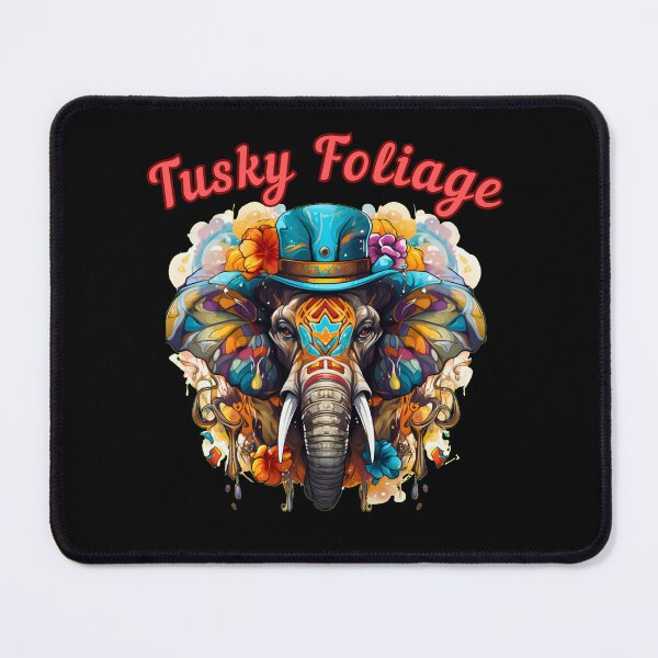 Item preview, Tusky Foliage. elephant head designed and sold by ElephantVibes.