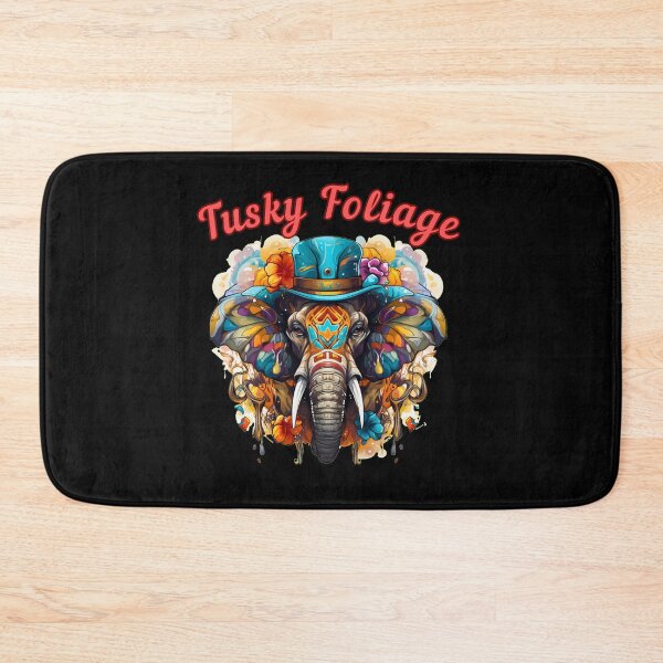 Item preview, Tusky Foliage. elephant head designed and sold by ElephantVibes.