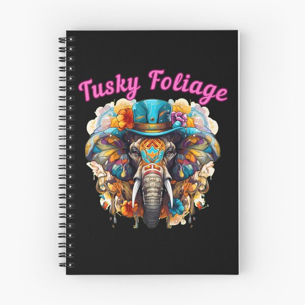 Item preview, Tusky Foliage. elephant face designed and sold by ElephantVibes.