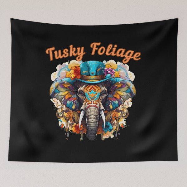 Item preview, Tusky Foliage. surreal elephant designed and sold by ElephantVibes.