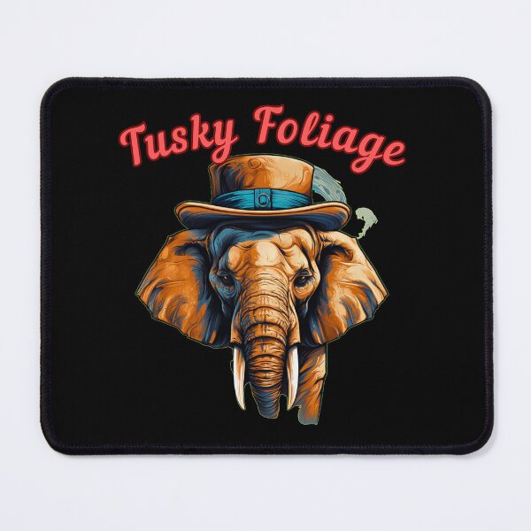 Item preview, Tusky Foliage. elephant saying designed and sold by ElephantVibes.