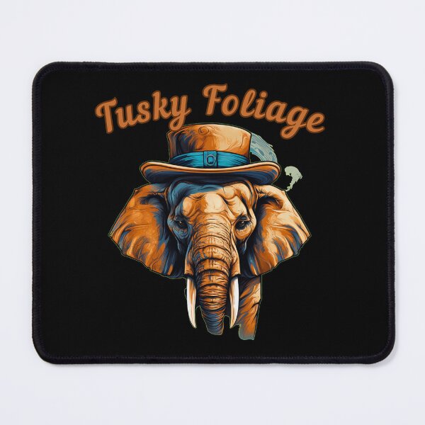 Item preview, Tusky Foliage elephant quote designed and sold by ElephantVibes.