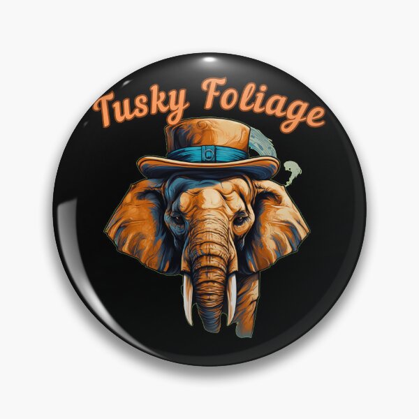 Item preview, Tusky Foliage Flower elephant designed and sold by ElephantVibes.
