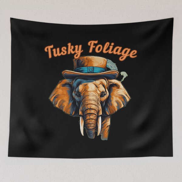 Item preview, Tusky Foliage Flower elephant designed and sold by ElephantVibes.