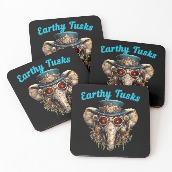Item preview, Earthy Tusks. colorful elephant designed and sold by ElephantVibes.