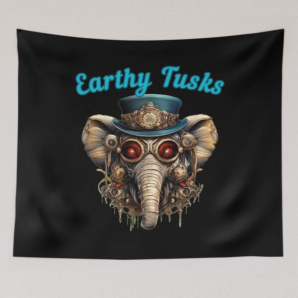 Item preview, Earthy Tusks. colorful elephant designed and sold by ElephantVibes.